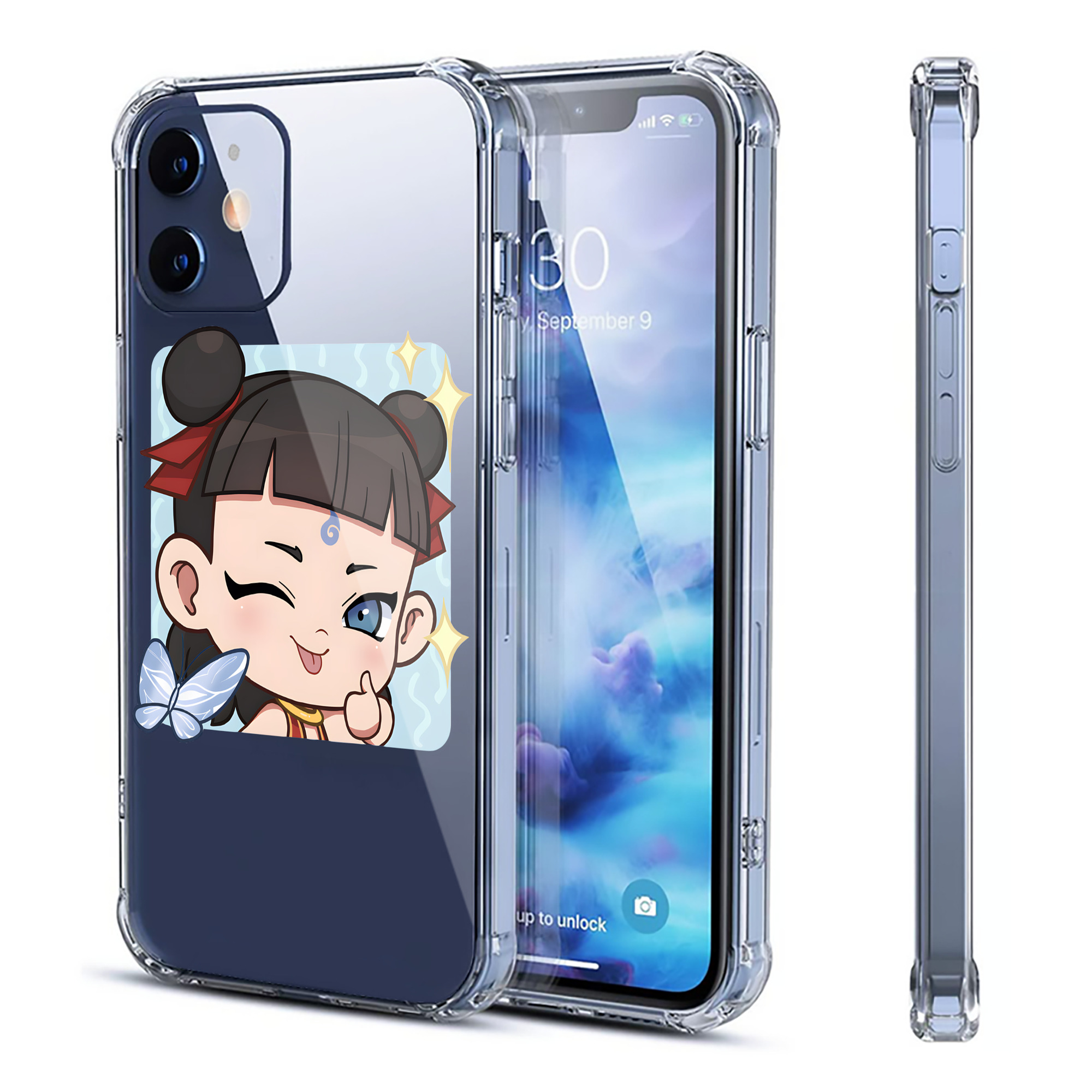 （画像用） Ne Zha 2 ナタ 魔童の大暴れ 【iPhone 12シリーズ対応】透明スマホケース（クリアソフトケース）